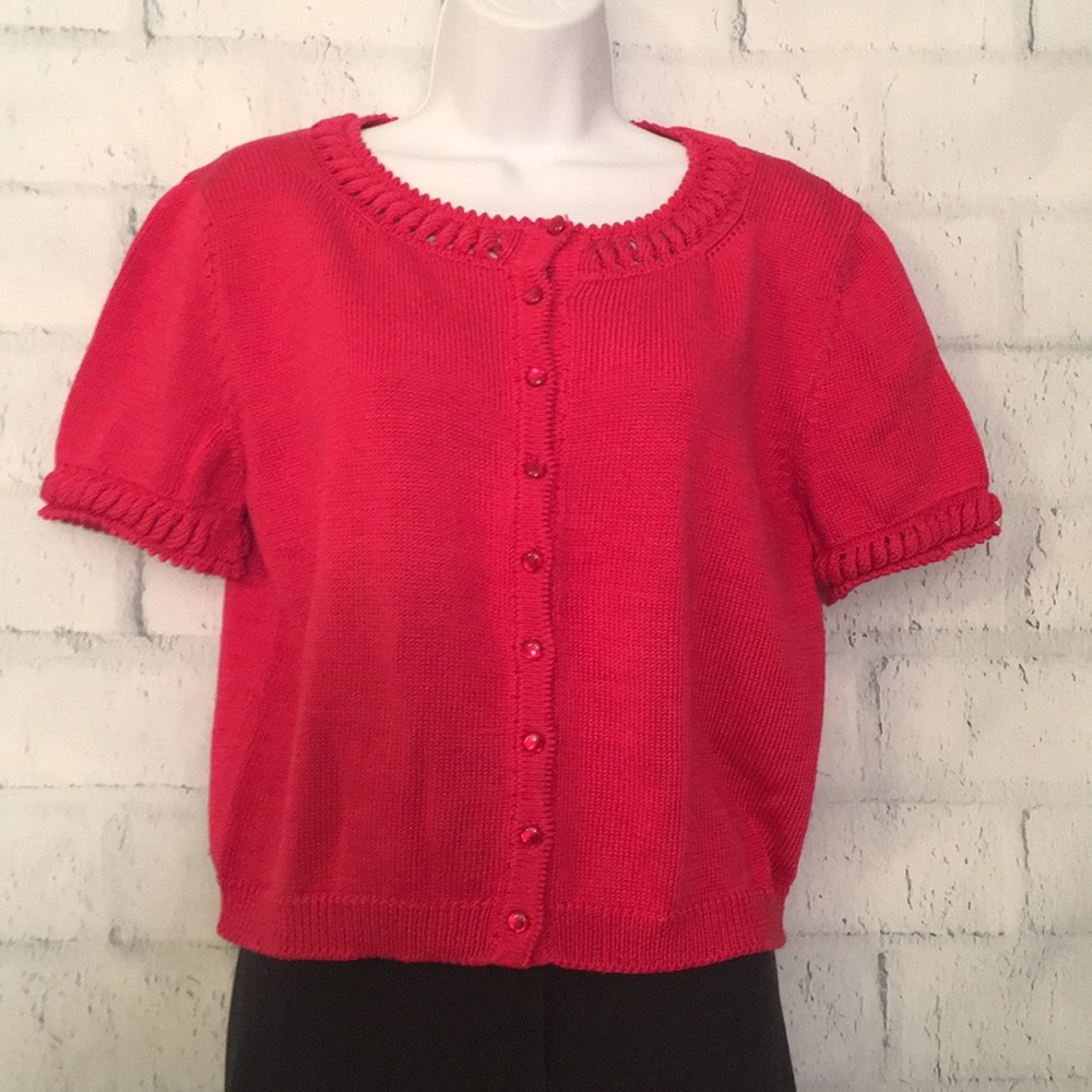 Peruvian Connection Pink Cropped Sweater